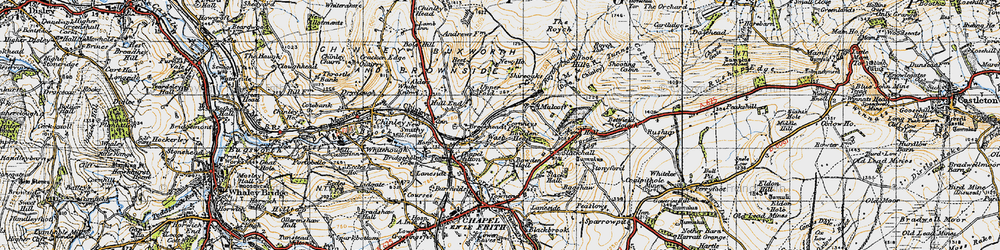 Old map of Wash in 1947