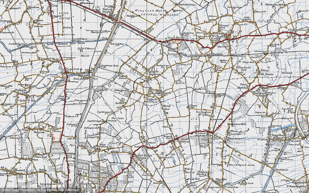 Old Map of Wash Dyke, 1946 in 1946