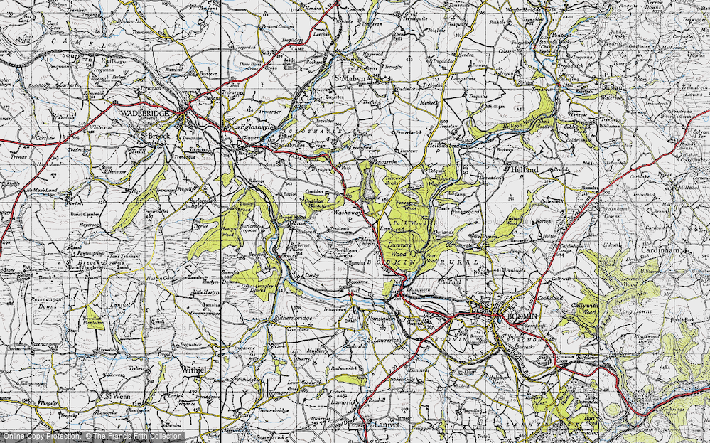 Old Map of Washaway, 1946 in 1946