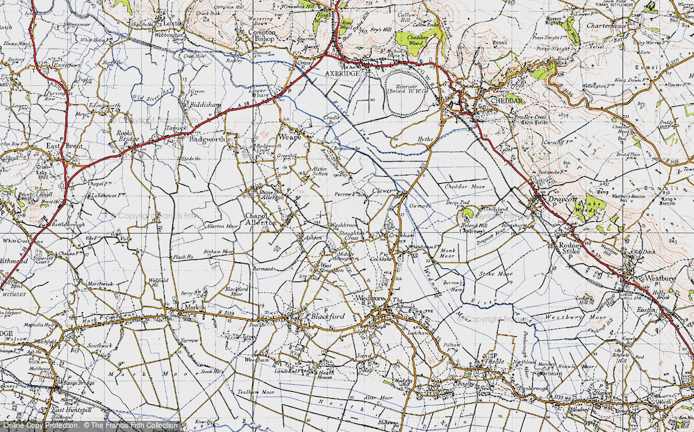 Old Map of Washbrook, 1946 in 1946