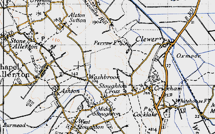Old map of Washbrook in 1946
