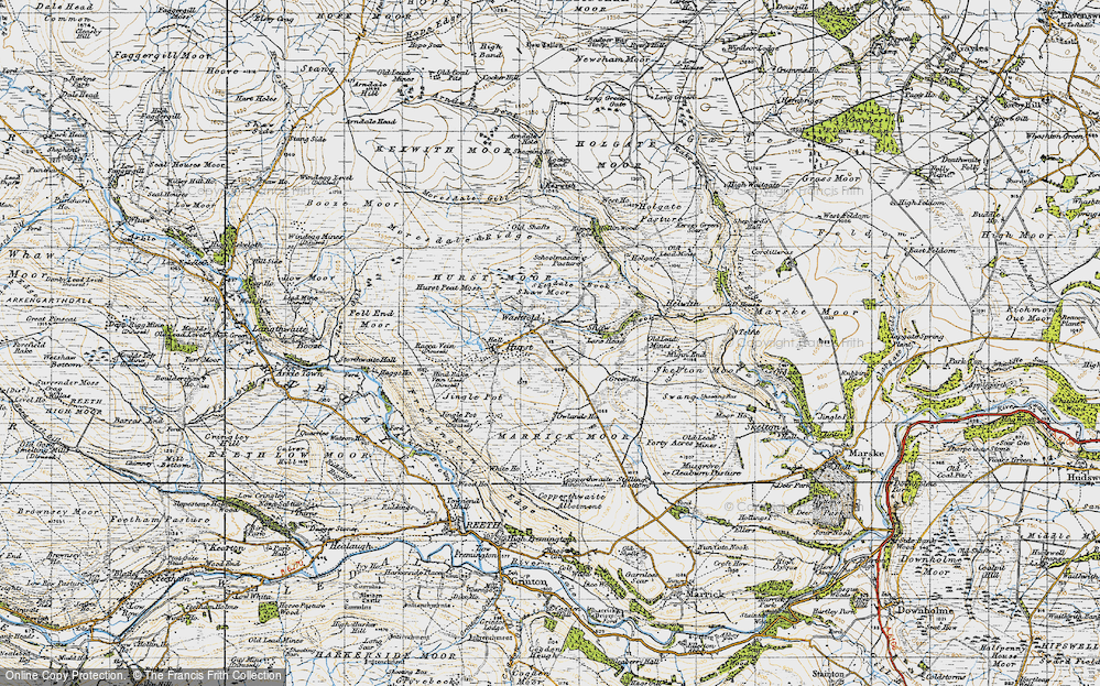 Old Map of Washfold, 1947 in 1947