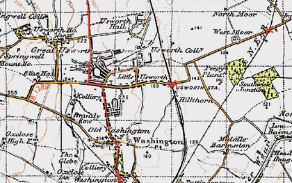 Old map of Washington in 1947