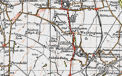 Old map of Washington Village in 1947