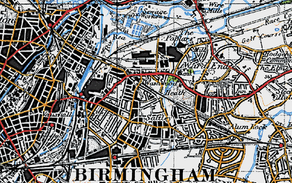 Old map of Washwood Heath in 1946