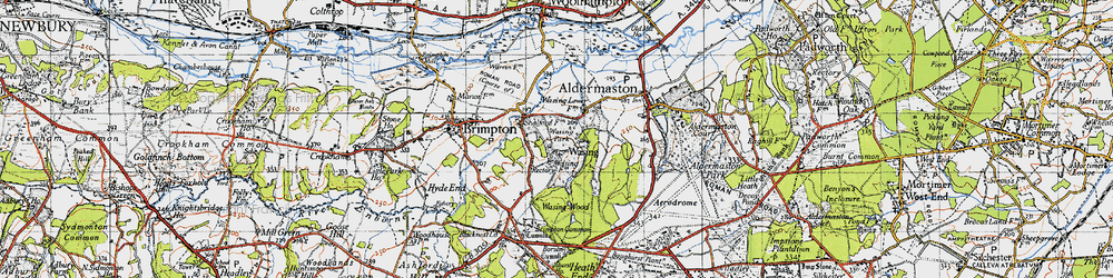 Old map of Wasing in 1945