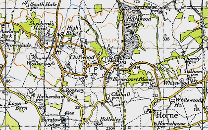 Old map of Wasp Green in 1946