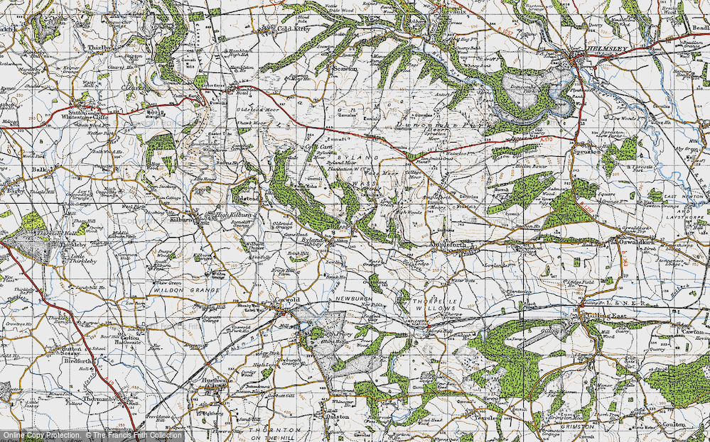 Old Map of Wass, 1947 in 1947
