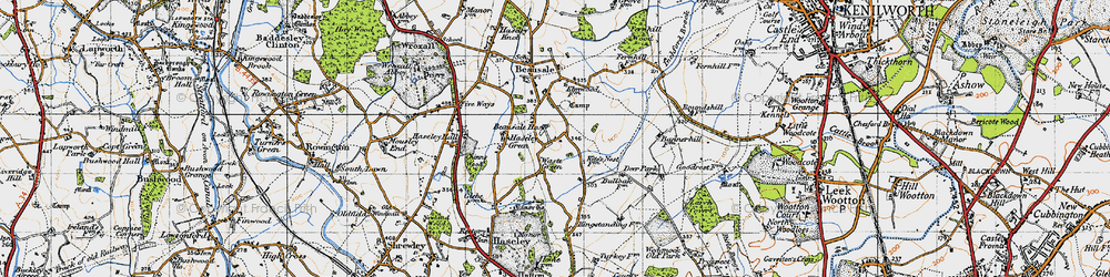 Old map of Waste Green in 1947