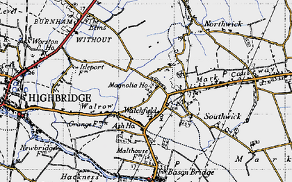 Old map of Watchfield in 1946