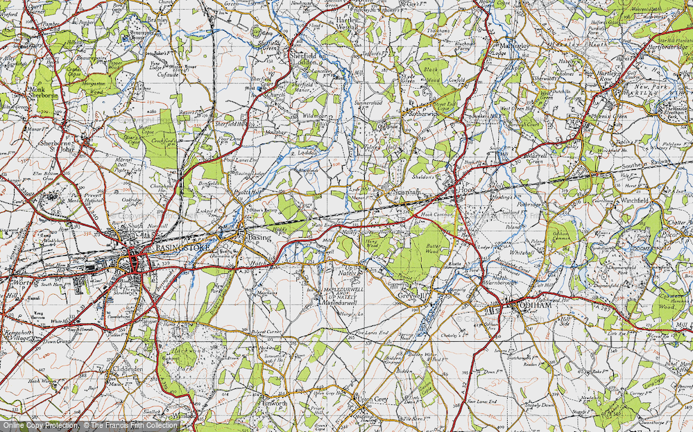 Old Map of Water End, 1940 in 1940