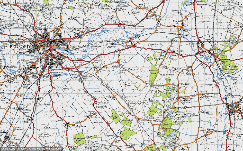 Old Map of Water End, 1946 in 1946