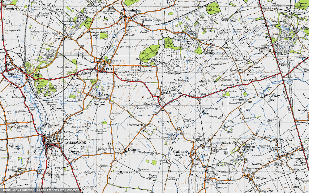 Old Map of Water End, 1946 in 1946