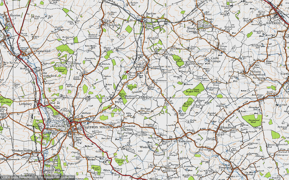 Old Map of Water End, 1946 in 1946