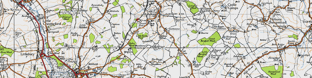 Old map of Woodstone in 1946