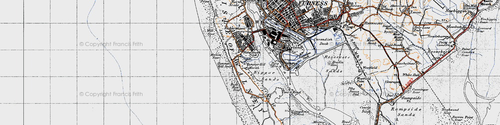Old map of Water Garth Nook in 1947