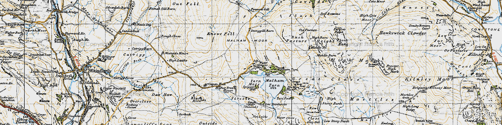Old map of Back Pasture in 1947