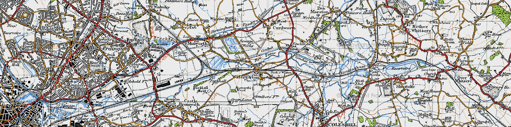 Old map of Water Orton in 1946