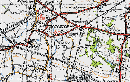 Old map of Water's Nook in 1947