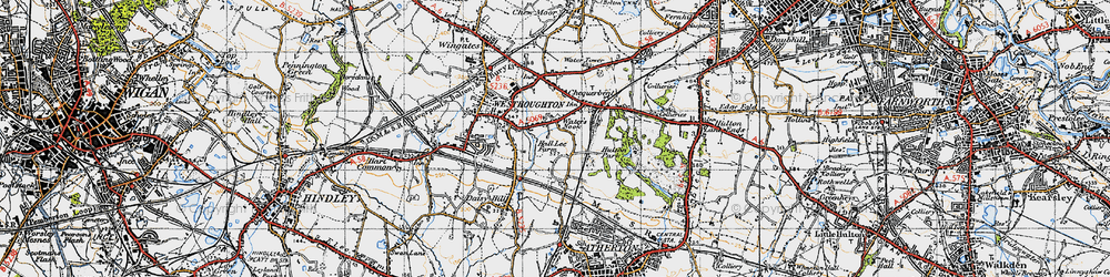 Old map of Water's Nook in 1947