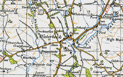 Old map of Albie in 1947