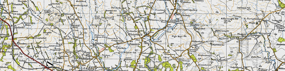 Old map of Blackwoodridge in 1947