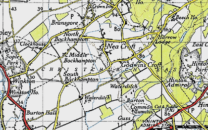 Old map of Waterditch in 1940