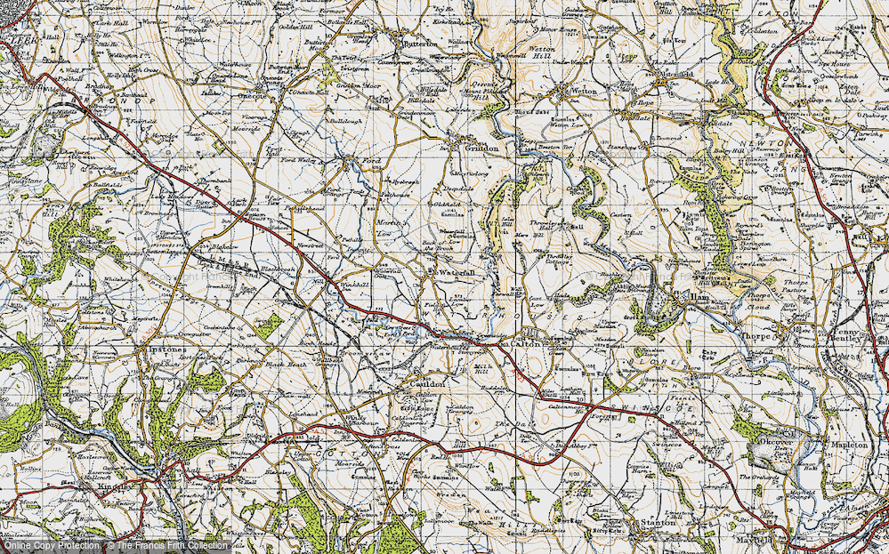 Old Map of Waterfall, 1946 in 1946