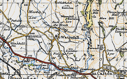 Old map of Waterfall in 1946