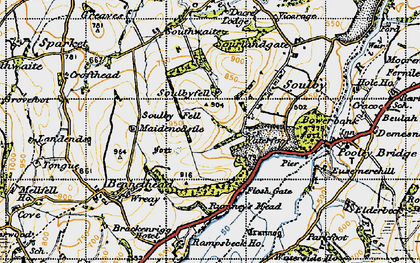 Old map of Waterfoot in 1947