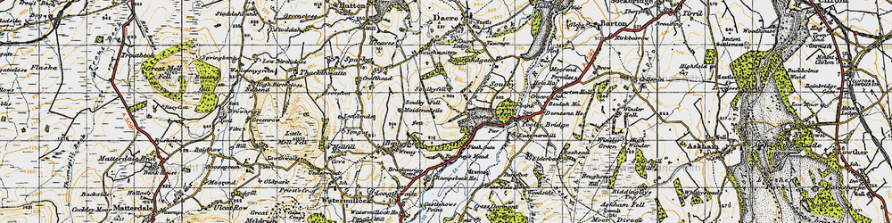 Old map of Waterfoot in 1947