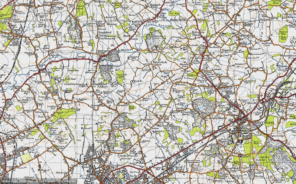 Old Map of Waterhales, 1946 in 1946