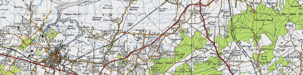 Old map of Waterham in 1946