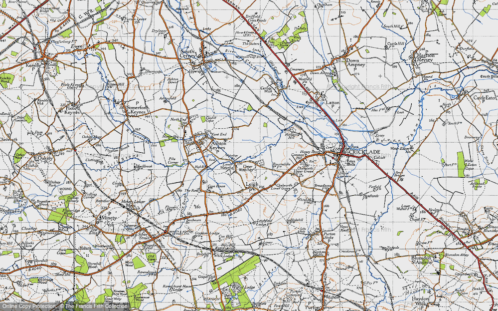 Old Map of Waterhay, 1947 in 1947