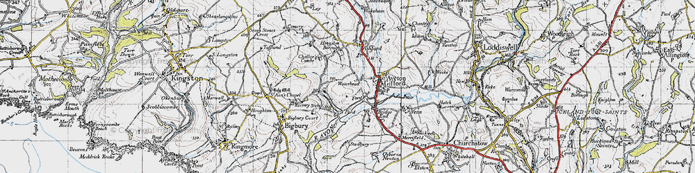 Old map of Waterhead in 1946