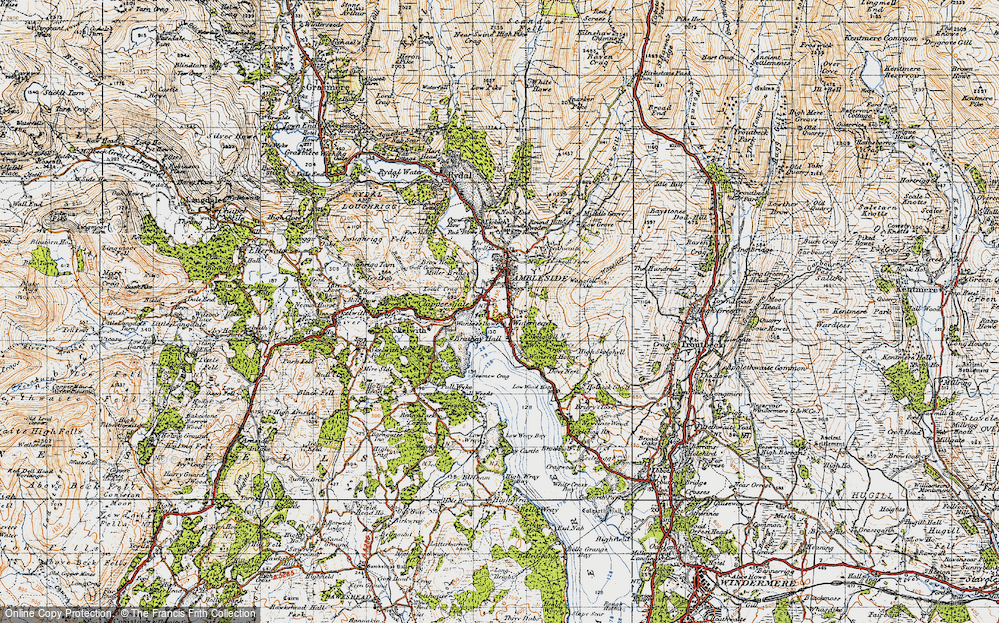 Old Map of Waterhead, 1947 in 1947