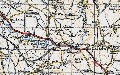 Old map of Waterhouses in 1946