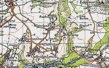 Old map of Waterlane in 1947