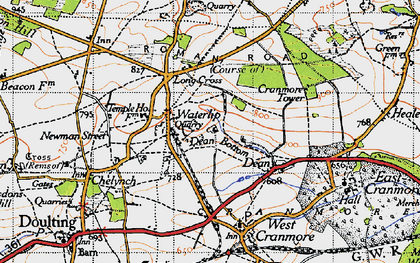 Old map of Waterlip in 1946