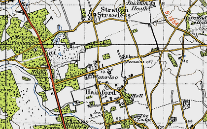 Old map of Waterloo in 1945