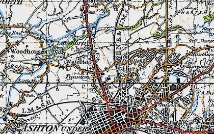 Old map of Waterloo in 1947