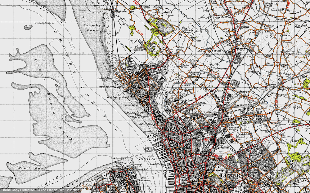 Old Map of Waterloo Park, 1947 in 1947