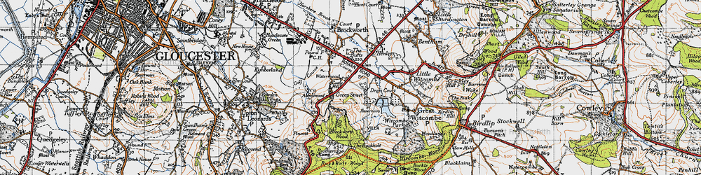 Old map of Watermead in 1946