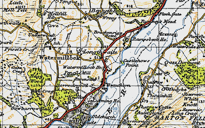 Old map of Watermillock in 1947