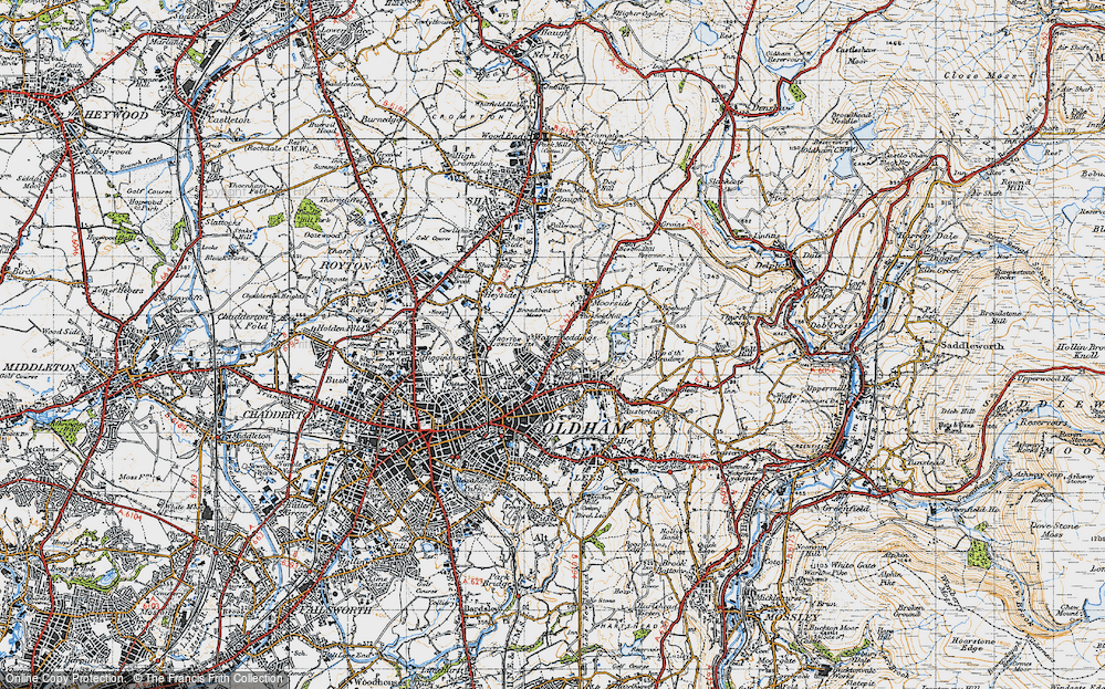 Old Map of Watersheddings, 1947 in 1947