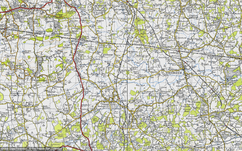 Old Map of Historic Map covering Arden Green in 1946