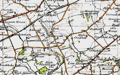 Old map of Barughsyke in 1947