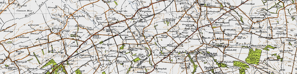 Old map of Blaithwaite Ho in 1947