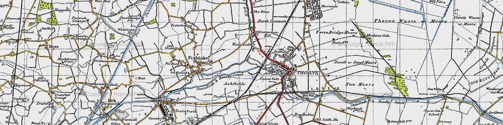 Old map of Waterside in 1947