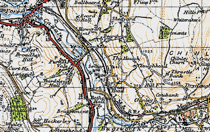 Old map of Waterside in 1947